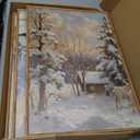 HOURIA Christian Christmas Nativity Framed Canvas Wall Art Set,Religious Mary Joseph & Jesus Christ Biblical Decor,Holy Family Star of Bethlehem Winter Artwork for Living Room,Church,Holiday-16"x24"x3