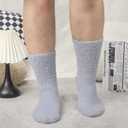Mens Fuzzy Socks, Warm Winter Fluffy Cozy Slipper Fleece Socks for Men (Large, B-grey(3 Pairs)& Black(3 Pairs))