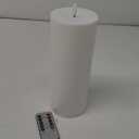 Large Flameless LED Candle Outdoor: 12" x 4" Battery Operated Pillar Candle Flickering with Timer Waterproof Fake Electric Candles with Remote for Patio Porch Lanterns (White)