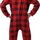 Alabama Crimson Tide NCAA Plaid One Piece Pajamas - Large