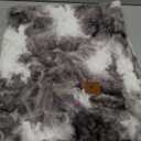 Ultra-Plush Grey Tie Dye Fur Blanket,  33in x 27in