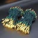 150 LED Warm White Christmas String Lights, 50 FT Green Wire, UL Certified Connectable, Xmas Lights Outdoor or Indoor