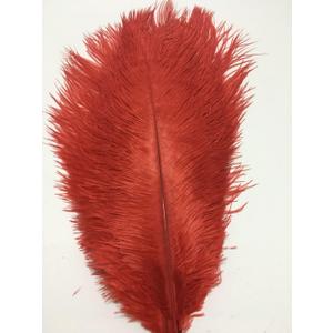 CENFRY 10pcs Ostrich Feathers 10-12inch Plumes for Wedding Centerpieces Home Decoration (red)