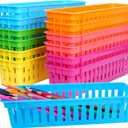 ZZYFGH Pack of 12 Pencil Holder for Kids Desk, Colorful Pen Baskets Tray for Organizing Classroom Supplies