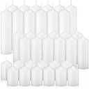 MTLEE 17 Pcs Pillar Candles Bulk Set of 3 Long Burning Wax Pillar Candles 2 In x 3, 6, 8 Inch Dripless Unscented Smokeless for Wedding Party Spa Lantern Fireplace Home(White)
