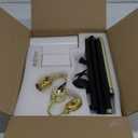 2-Light Floor Lamp, Mid Century Floor Lamp with White Fabric Shade, Standing Lamp Tall Lamp for Living Room Bedroom, 3 Color Temperatures 9W Bulb Include (Black & White)