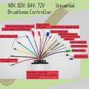 Speed Motor,48V, 60V, 64V, 72V, 84V Universal Brushless Controller 3Mode Sinusoid 12 Tube Fit for Electric Scooter