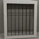 LZRS 2-Panel Freestanding Foldable Wood Dog Gate  Solid Wood & Steel Wire, Chew-Resistant Pet Barrier for Indoor Use, Ideal for Small to Medium Dogs, White