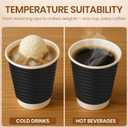 Black Paper Coffee Cups 8oz 20-Pack | Disposable Hot Beverage Cups for Coffee, Tea, Cocoa, Espresso | Sturdy, Insulated & Leak-Resistant