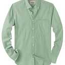Alimens & Gentle Mens Solid Oxford Shirt Long Sleeve Dress Shirt Work Casual Button Down Shirts with Pocket L