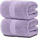 White Classic Luxury Soft Bath Sheet Towels - 650 GSM Cotton Luxury Bath Towels Extra Large 35x70 | Highly Absorbent and Quick Dry | Hotel Quality Extra Large Bath Towels Oversized, Lavender, 2 Pack