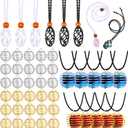 Shappy 46 Pcs Necklace Cord Empty Stone Holder Spiral Bead Cages Pendant Adjustable Necklace Crystal Holder Rock Jewelry Crystal Cage Pendant Gold Silver Spiral Gemstone for Jewelry Making DIY Craft