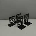 MaxGear Book Ends Tree Design Modern Bookends for Shelves, Non-Skid Book Holder, Heavy Duty Metal Book Storage for Books/CDs, Decorative Book Stopper for Home, 7 x 4.7 x 3.5, Black,2 Pair/4 Pieces (2 Pairs)