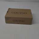 Coutgo Womens Chunky Heels Low Heel Ankle Strap D'Orsay Pumps Closed Pointed Toe Wedding Bridal Shoes, White, Size 9.5