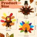 Harloon 6 Set Thanksgiving Turkey Craft Kits DIY Make a Turkey Art 13"-17" Large Thanksgiving Hanging Ornaments Decorations Fall Party Favors