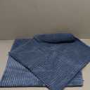 Fancy Homi 2 Packs Dusty Blue Decorative Throw Pillow Covers 18x18 Inch for Living Room Couch Bed, Rustic Farmhouse Boho Home Decor, Soft Corss Corduroy Patchwork Textured Square Cushion Case 45x45 cm