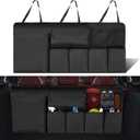 NEWFOM Car Trunk Organizer, Backseat Hanging Organizer with Storage Pockets for SUV, Truck, Van, Collapsible Trunk Organization for Car Accessories (Black, 40" x 18")