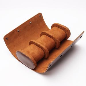 Watch Roll Travel Case for Men and Women- 3 Watch Storage and Organizer-Secure Storage with Innovative Removable Pillows & Solid Dividers for Home Storage, Travel and Display(Brown)
