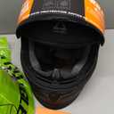 TRIANGLE Kids Motorcycle Helmets Youth Full Face Helmet Lightweight with 2 Visors DOT Approved (Large, Matte Black)