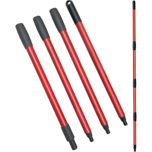 O-Cedar Spin Mop Replacement Handle - 4 Section Compatible With Mop Refills & Brooms, 30" - 58" American Threaded Joint End