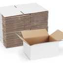 SPEPLA 40 Pack Small Shipping Boxes 8x6x4 Inches, White Corrugated Cardboard Mailing Box for Shipping, Packing, Business