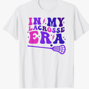 In My Lacrosse Era Retro Groovy Sports Women and Girls T-Shirt M