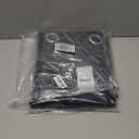 NICETOWN Pitch Black Solid Thermal Insulated Grommet Blackout Curtains/Drapes for Bedroom Window (2 Panels, 42 inches Wide by 63 inches Long, Black)