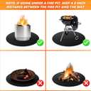 30'' Fire Pit Mat for Solo Stove Bonfire, Double-Sided Fireproof Under Grill Mat Deck Patio Protector Pad, Round BBQ Mat for Solo Stove Accessories, Easy to Clean, Reusable