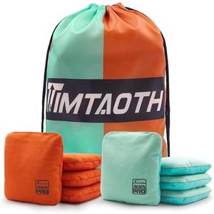 Timtaoth Dual Sided Corn Hole Bags Professional Cornhole Bags Set of 8 Regulation Corn Hole Bean Bags Slick and Stick
