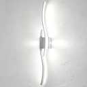 Modern Led Wall Sconces, 32inch Bathroom Mirror Vanity Light, 28W 6000K Wall Light Fixtures Stair Lights, Indoor Wall Decor Bedside Wall Lamp for Bedroom Living Room Hallway Hotel - Silver