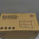 Bamboo Desk Organizer - Stackable, No Assembly Required, Ideal for Office/Home Use - Perfect for Toiletries, Stationery, Accessories. (White, Fence three Desk Organizer)