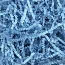 Tisspoms 1LB Crinkle Cut Paper Shred Filler, Paper Shreds for Basket Fillers, Birthday, Gift Wrapping, Anniversary, Wedding, Halloween, Thanksgiving, Christmas Gift Decor Party Filler (Sky Blue)