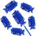 Microfiber Duster for Cleaning,6 Pcs Hand Washable Dusters with 11" to 29.5" Reachable Pole,Small Dusters for Cleaning Office Car Computer Furniture Sofa Ceiling Fan (Navy)