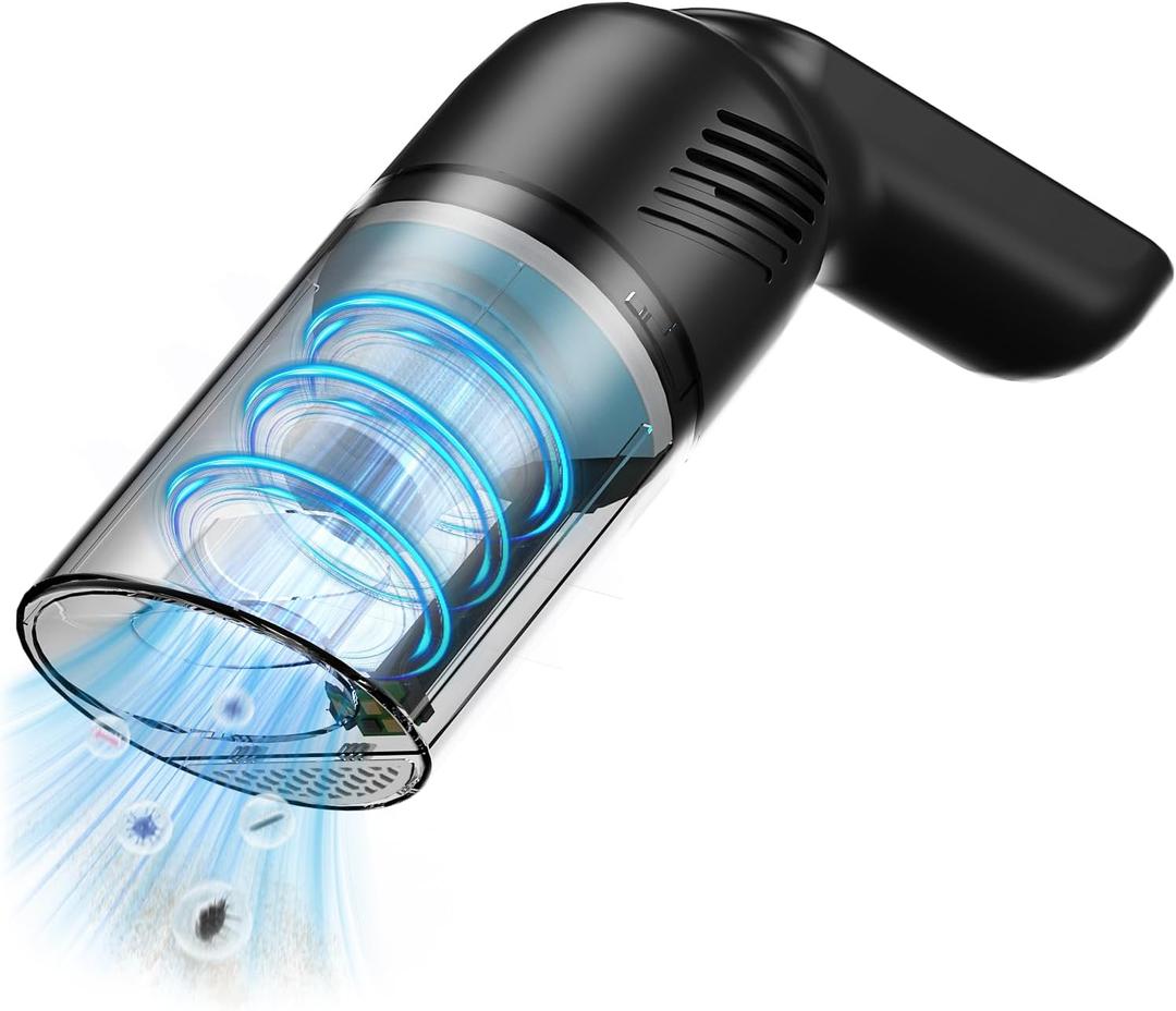 38000PA Handheld Vacuum Cordless | 120W Deep Cleaning for Car Pet Hair | Portable Cleaner with 2000mAh Battery, LED Light & Multi-Nozzles | Home Office Multi-Surface