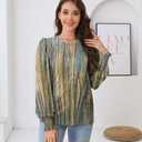 ETCYY Womens Long Sleeve Tops Dressy Casual Blouses Fall Pleated Tunic Trendy Tee Shirts 2026 Vacation Fashion Clothes (L)