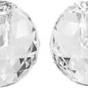Kitcom Crystal Taper Candle Holders Multiple Faceted Designed Hand Cut Crystal Holders Wedding Banquet Decorations for Home W2.4xH1.8Inches Pack of 2, Comes with Gift Box