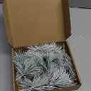 YGbridge Artificial Green Pine Needles Branches, 50 PCS Small Pine Twigs Stems Picks, Fake Greenery Pine Picks for Christmas Garland, Wreath, Home Holiday Decoration (50, Green White)