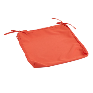 Outdoor Square Cushion Cover Polyester Seat Pad For Garden Patio Furniture Durable Weather Cushion Protector Red Color, 4 Pack