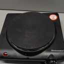 Elite Gourmet ESB-301BF# Countertop Single Flat Burner, Electric Hot Burner, Temperature Controls, Power Indicator Lights, Easy to Clean, 1000 Watts (Black)