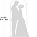 Wokceer Wedding Arch Backdrop Stand, 6 FT Square White Metal Arch Backdrop Stand for Wedding Ceremony Photo Booth, Outdoor Indoor Birthday Party, Garden Floral Balloon Arch Decoration