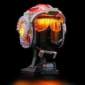 BRIKSMAX Led Lighting Kit for Star Wars Luke Skywalker(Red Five) Helmet - Compatible with Lego 75327 Building Blocks Model- Not Include The Lego Set