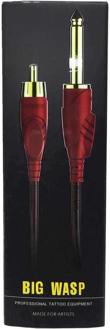 BIGWASP [Premium Quality] Silicone Soft Tattoo RCA Connector Clip Cords for Tattoo Machines (79 Inches)