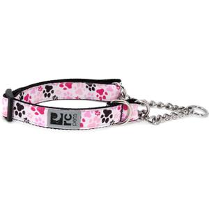 RC Pets 3/4" Martingale Training Collar, Small, Pitter Patter Pink (Small - 0.75" Width)