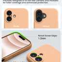 OTOFLY Compatible with iPhone 16 Case, Compatible with MagSafe, Shockproof Magnetic Silicone Case for iPhone 16,[Military Grade Protection] [2 Pack Screen Protectors], Peach Fuzz