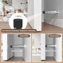 Mousike 4.5" Silver Door Stops for Bottom of Door (4 Pack) - Heavy Duty Industrial Springy Doorstops & Wall Stops for Solid Core, Garage, Warehouse, Office, Commercial Doors