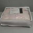 KASENTEX Queen Size Pink Comforter Set 3 Piece,Seersucker Breathable Fabric,Lightweight Fluffy Down Alternative,Box Stitch Quilting, All Season Machine Washable with 2 Pillow Shams