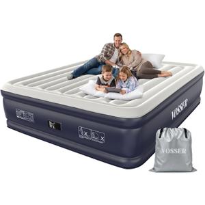 VOSSER California King Air Mattress with Built in Pump Raised, California King 18