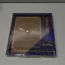 Harry Potter A5 Notebook Set with Broomstick Pen for Kids, Teens, Faux Leather Cover, Golden Snitch Detail, Stationery Supplies, Gifts for Kids (Brown Wand Pen)