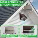 8 inch Hooded Wall Vent with Screen and Damper,Wall Vent Cover Exhaust Vent Outdoor Wall Cap Exterior Air Vent Cover for Kitchen Range Hood HVAC Duct Dryer Ventilation,Galvanized Steel,Brown