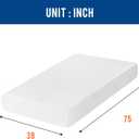 FDW | 10 Inch Twin Mattress | Medium Firm | Gel Memory Foam Mattress | White | Bed in a Box, CertiPUR-US Certified | Pressure Relief, Cooling Ventilated Foam | Washable Removable Cover